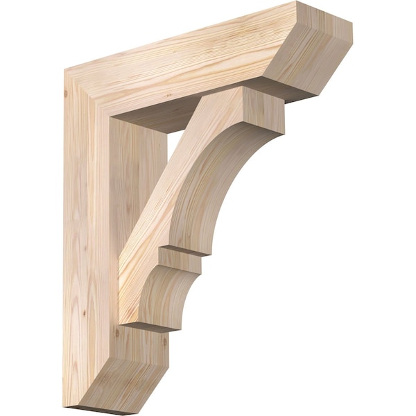 Ekena Millwork Balboa Slat Smooth Bracket w/ Offset Brace, Douglas Fir, 7 1/2"W x 26"D x 30"H BKT0806X26X30BOA06SDF - main